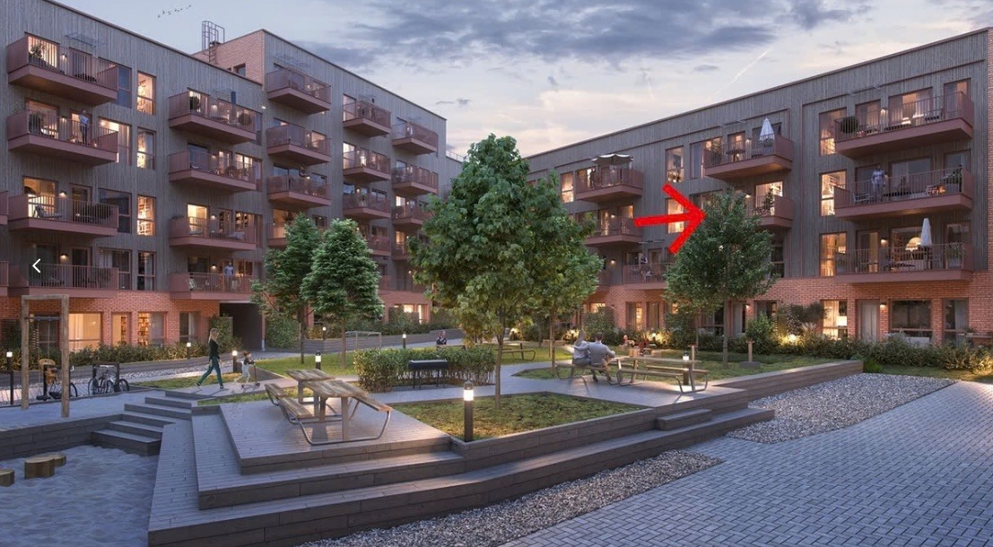 Planskisse. I tillegg har man bod i kjeller på 5 m2.